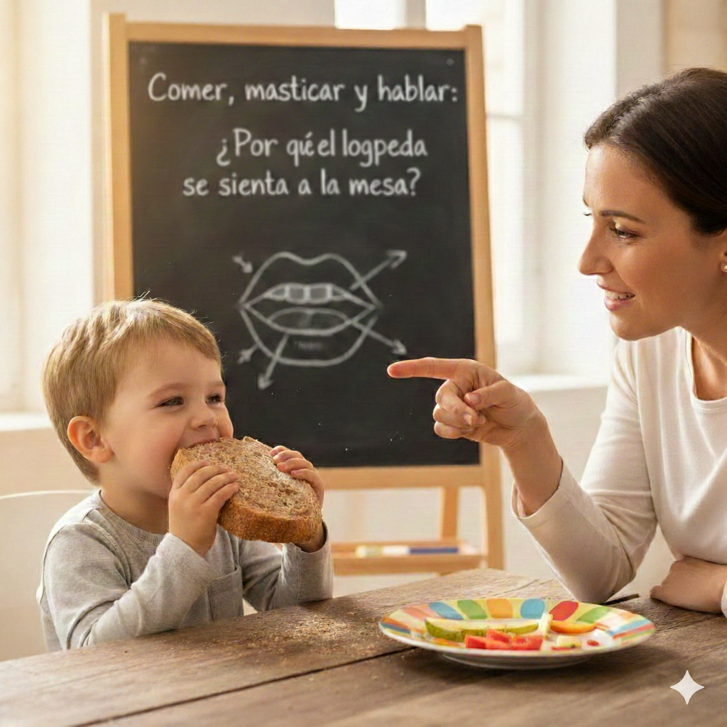 Comer, masticar y hablar: ¿Por qué el logopeda se sienta a la mesa?
